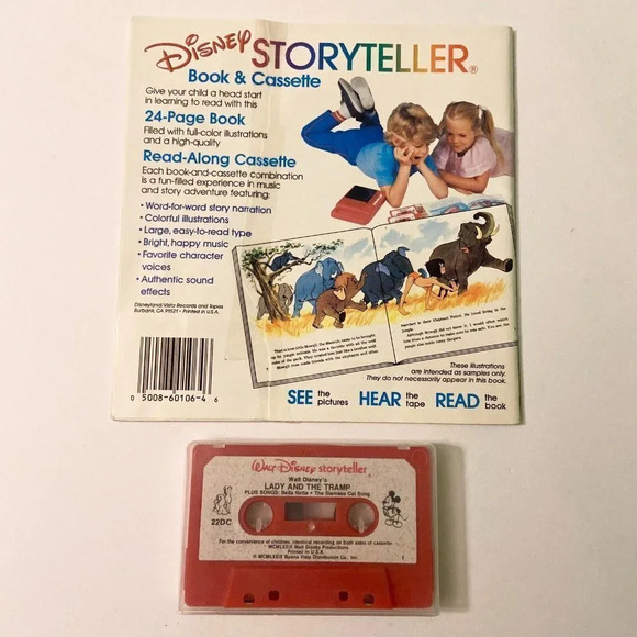 Vintage 1979 Walt Disneys Lady and the Tramp  Read Along Book and Tape - Picture 2 of 13